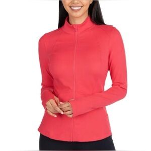 Spyder Women's Stretch Long Sleeve Zip Up Yoga Jacket with Thumb Holes
